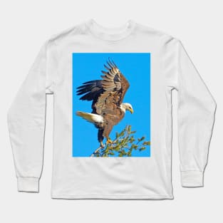 Bald Eagle Preparing for Flight Long Sleeve T-Shirt